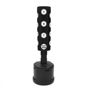 Zwarte Deluxe staande bokspaal met witte scoring zones