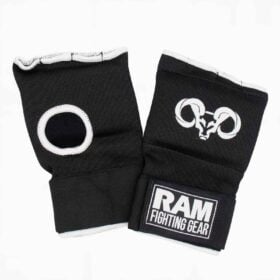 Paar zwarte RAM binnenhandschoenen met geïntegreerde polsbandage