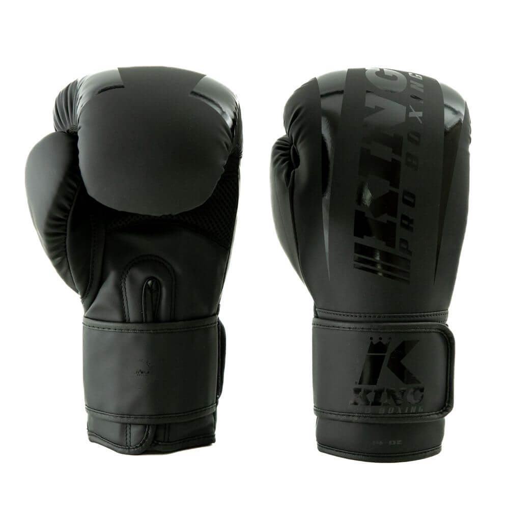 King Kpb-Revo 4 Bokshandschoenen Zwart Zwarte kickbokshandschoenen van King.