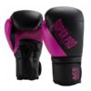 Zwarte roze (kick(bokshandschoenen van Super Pro.