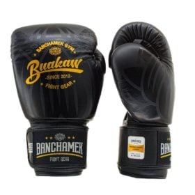 Buakaw 1 Leren Bokshandschoenen Zwart afbeelding