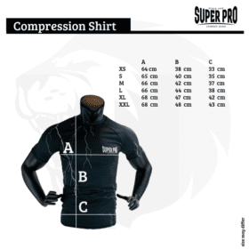 Super Pro Combat Gear Rashguard Shortsleeve Thunder Zwart-Grijs