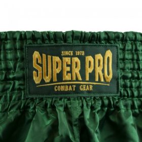 Super Pro Combat Gear Thai En Kickboks Broekje Brave Groen Goud 4
