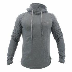legend sports hoodie rib sleeve grey 1