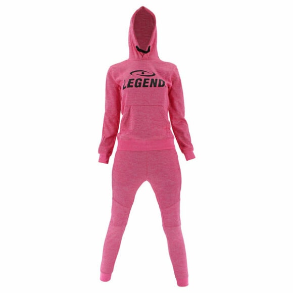 Roze joggingpak van Legend Sports voor dames, heren en kinderen.