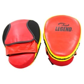 Set van twee stootkussens / handpads van Legend Sports, gemaakt van echt leer.
