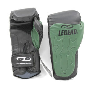 Zwart groene bokshandschoenen van Legend Sports, de powerrangers.