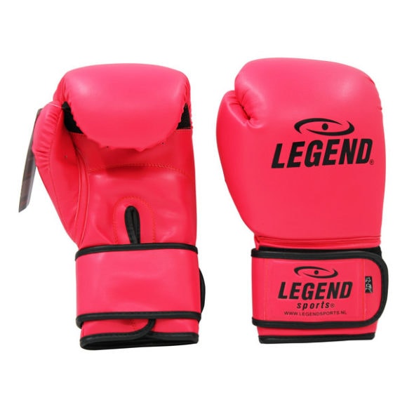 Roze Legend Sports bokshandschoenen powerfit, voor dames en heren.