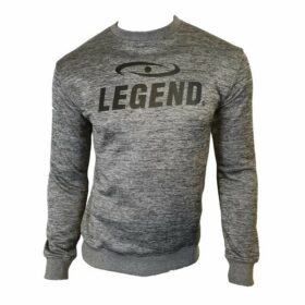 Een grijze trui van Legend Sports voor volwassenen en kinderen.