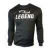 Een zwarte trui van Legend Sports voor volwassenen en kinderen.