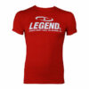 rood t-shirt van Legend Sports voor kinderen en volwassenen.