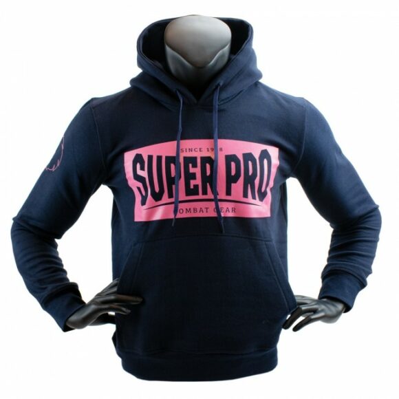 Super Pro Hoodie S.P. Logo Blauw Roze 2