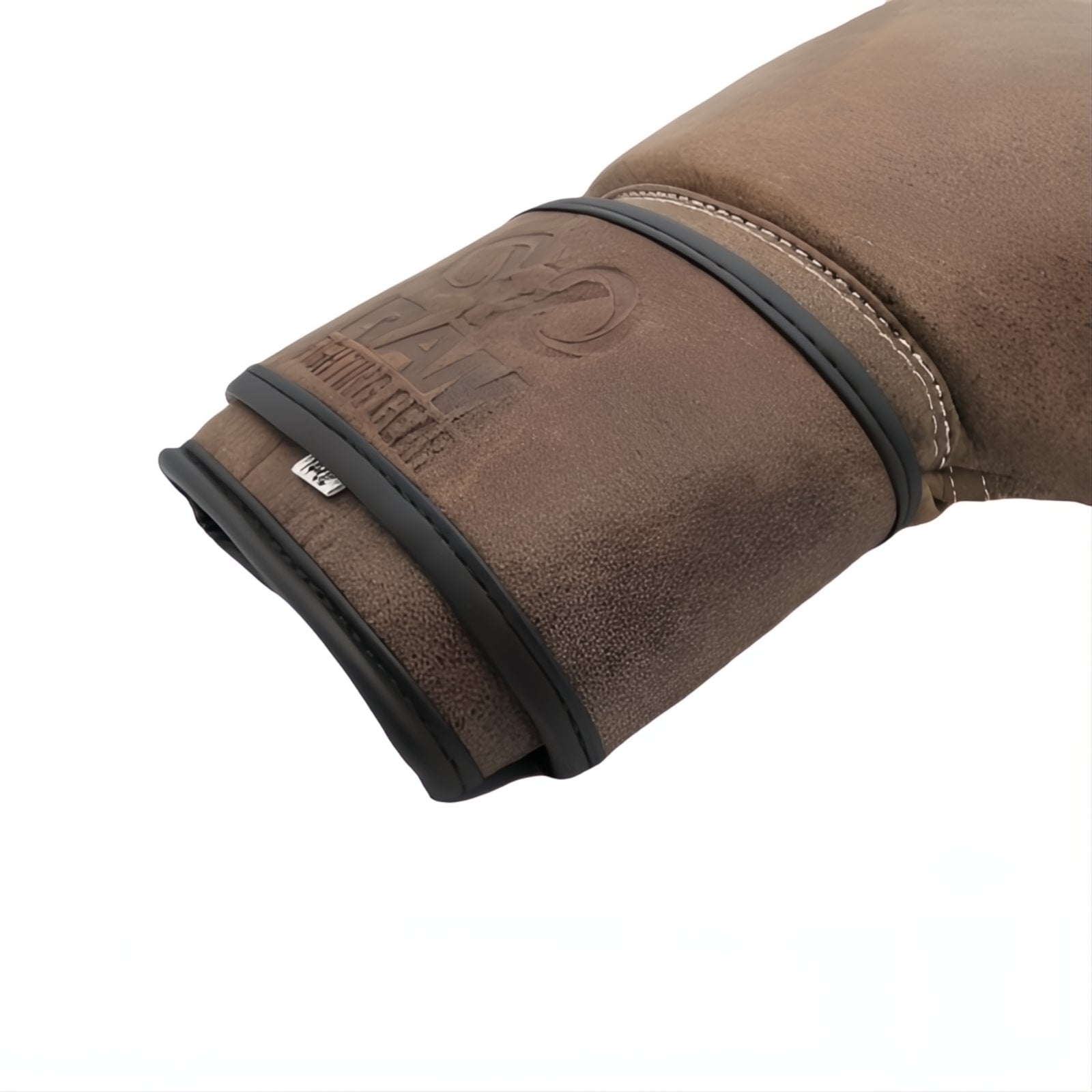 RAM 'My Precious' Bokshandschoenen Leer Retro Bruin Detail van de stevige klittenbandsluiting op de RAM My Precious handschoen