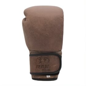 RAM 'My Precious' Bokshandschoenen Leer Retro Bruin Vooraanzicht van de knokkelbescherming van de RAM My Precious handschoenen