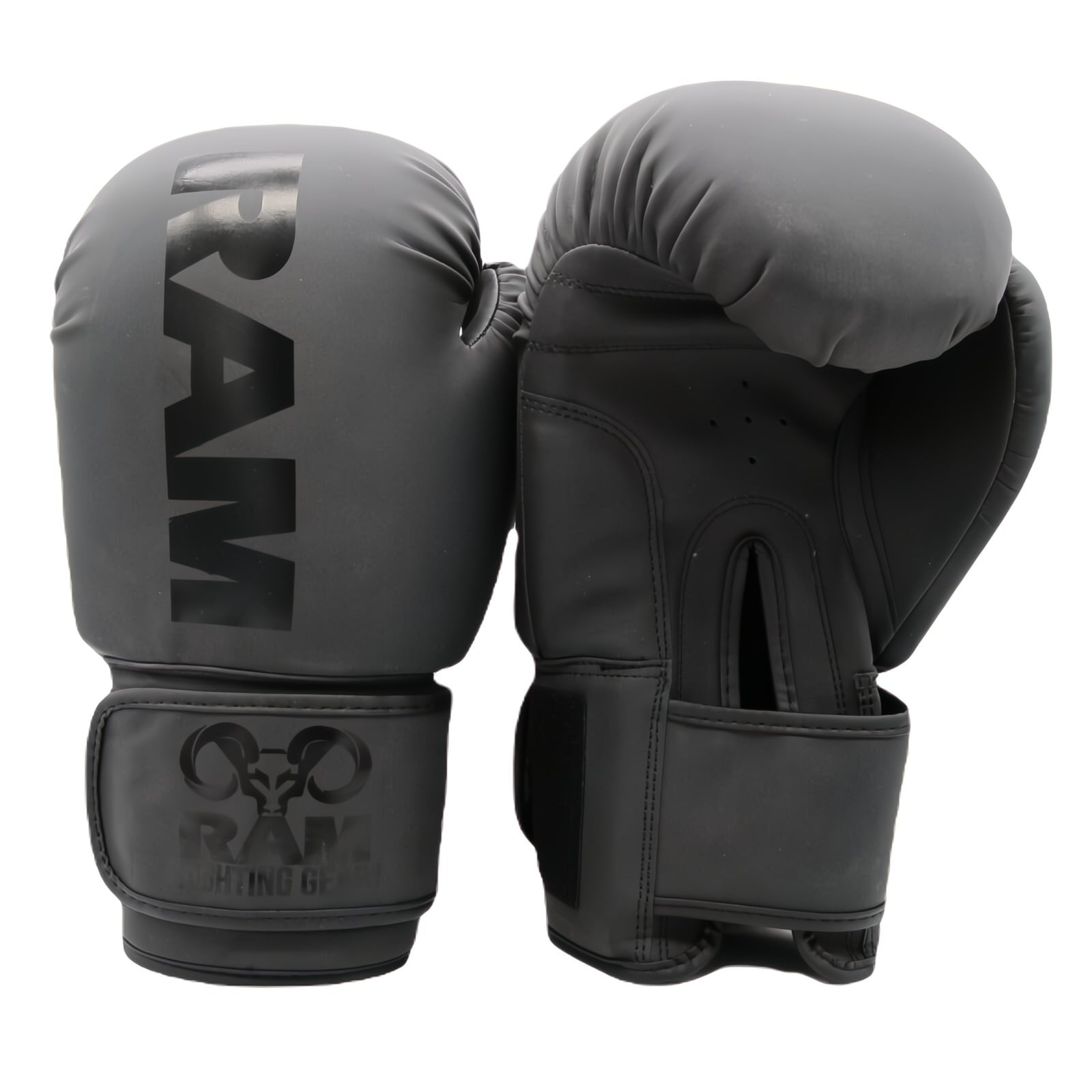RAM 'No Mercy' Bokshandschoenen Mat Zwart RAM No Mercy kickbokshandschoenen mat zwart - volledig paar