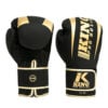 Zwart gouden kickbokshandschoenen van King.