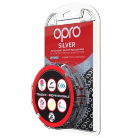 OPRO Gebitsbeschermer Silver Edition V2 Zwart Rood Junior 2