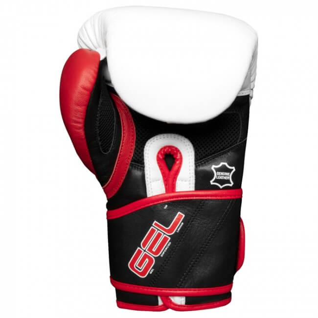 Title Leren Bokshandschoenen Professional Gel-Series Zwart-Rood-Wit Title Leren Bokshandschoenen Professional Gel-Series Zwart-Rood-Wit - Afbeelding 2