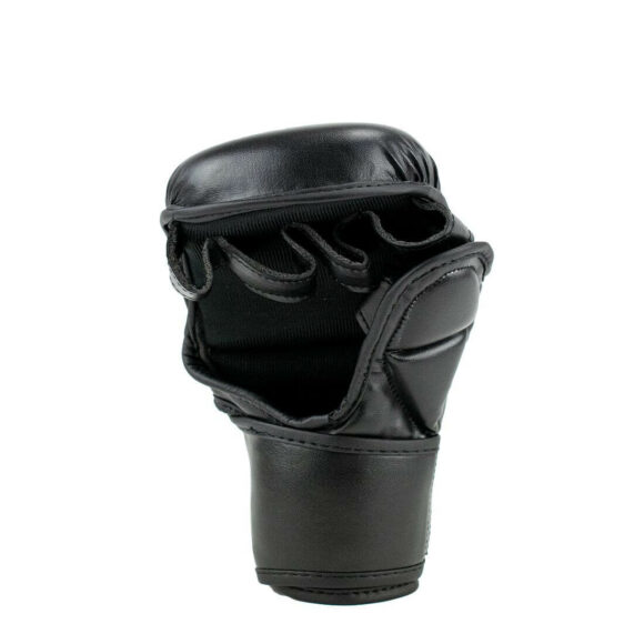 Super Pro Combat Gear Shooter Lederen MMA Handschoenen Zwart Wit 3 1