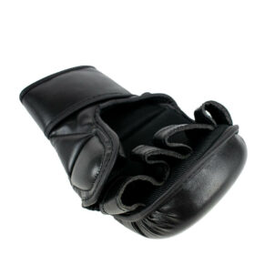 Super Pro Combat Gear Shooter Lederen MMA Handschoenen Zwart Wit 5 1