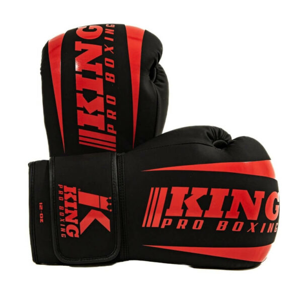 King Kpb Revo 8 KickBokshandschoenen Zwart Rood 3 1
