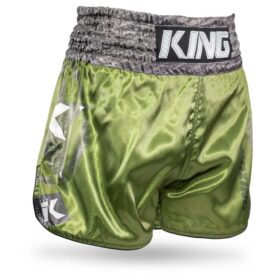 Groen kickboksbroekje van king, voor volwassenen en kinderen.