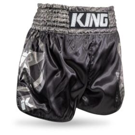 Zwart kickboksbroekje van king, voor volwassenen en kinderen.