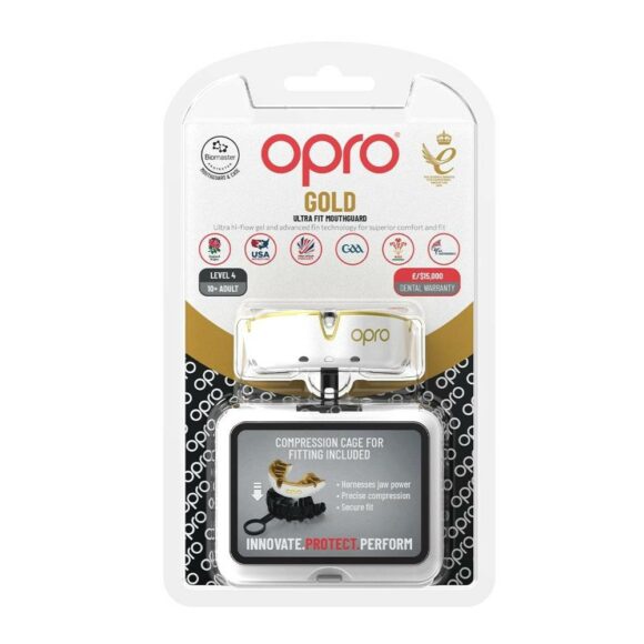 OPRO Gebitsbeschermer Self Fit Silver Edition V2 Wit Goud Junior 2