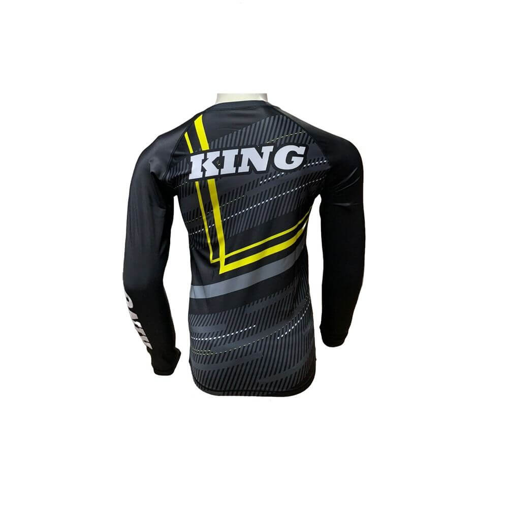 King Rashguard Long Sleeves Blade 2 Zwart-Geel King Rashguard Long Sleeves Blade 2 Zwart-Geel - Afbeelding 2
