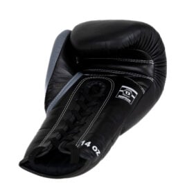 Booster RS LU 1 Leren Bokshandschoenen met Veters Zwart