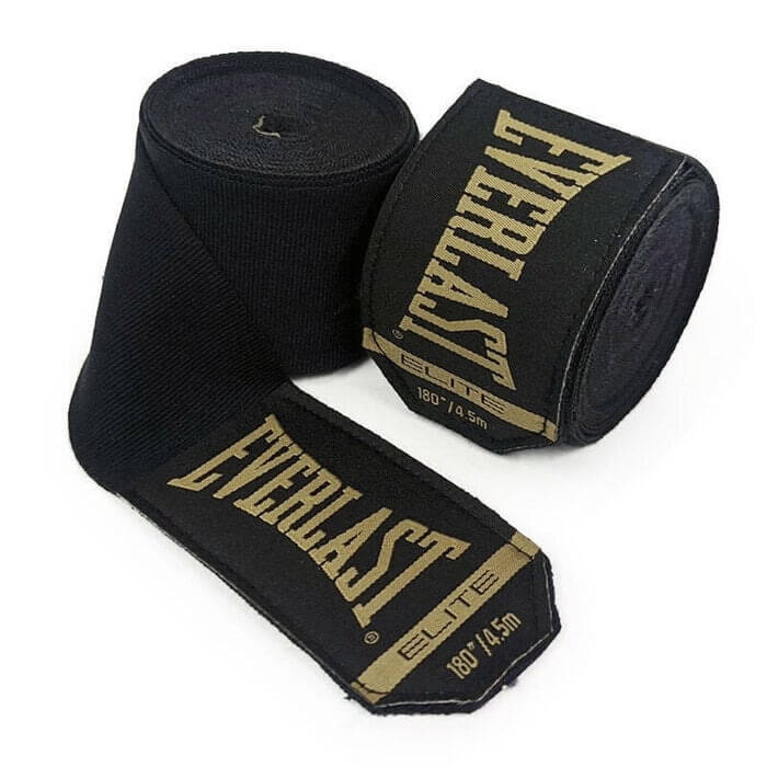 Everlast Elite Boksbandages 455 cm Zwart Zwarte boksbandages van Everlast, 455 cm.