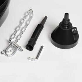 RAM Waterpro XL Deluxe Bullet Aquabag Zwart 75x35 cm Complete onderdelenset voor RAM Aquabag met vultrechter, ketting en sluiting