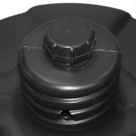 RAM O XL Bokspaal met Scoring Zones - Zwart Close-up van de vuldop op de voet van de RAM bokspaal