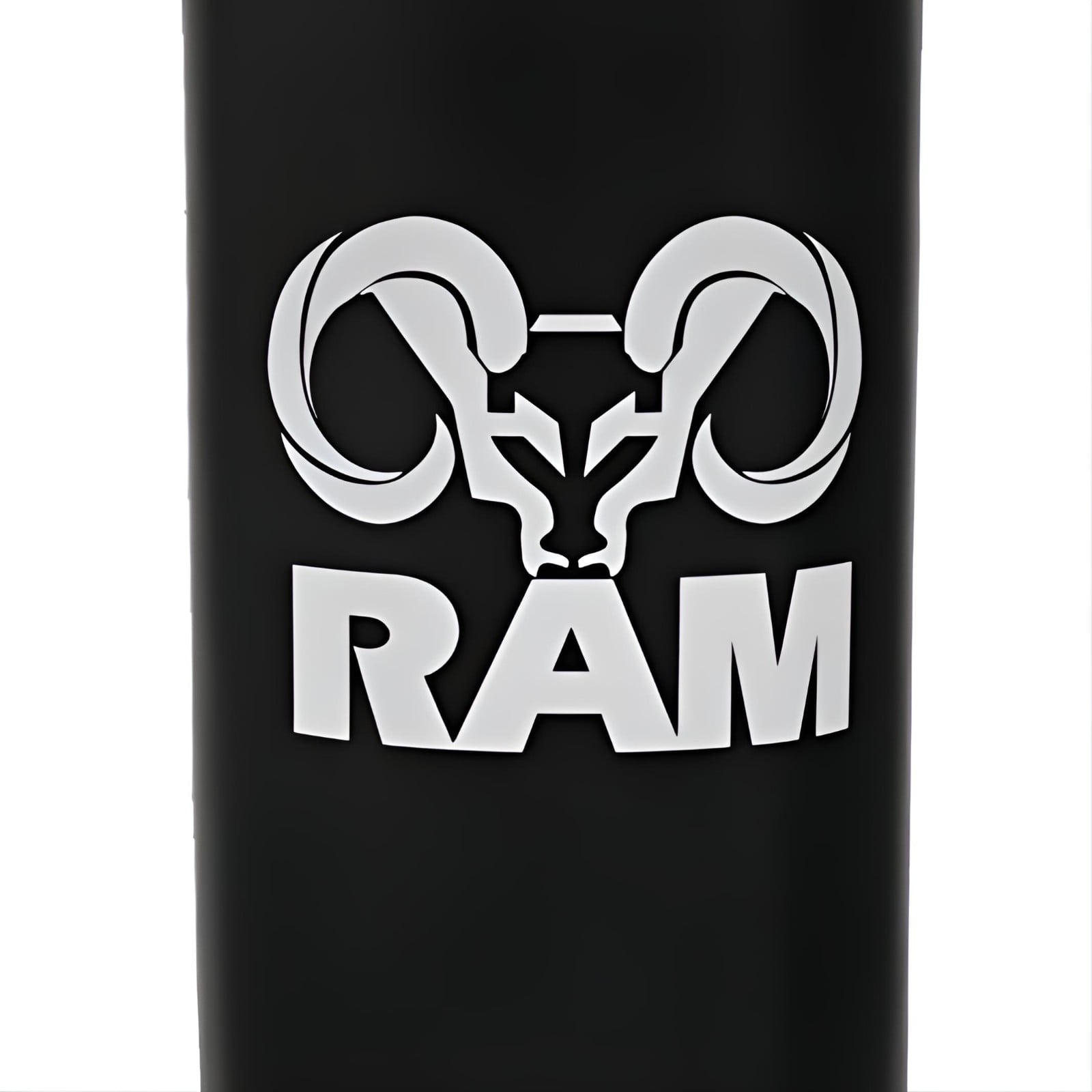 RAM O Bokspaal / Staande Bokszak - Zwart Het witte RAM Fighting Gear logo op de zwarte bokszak