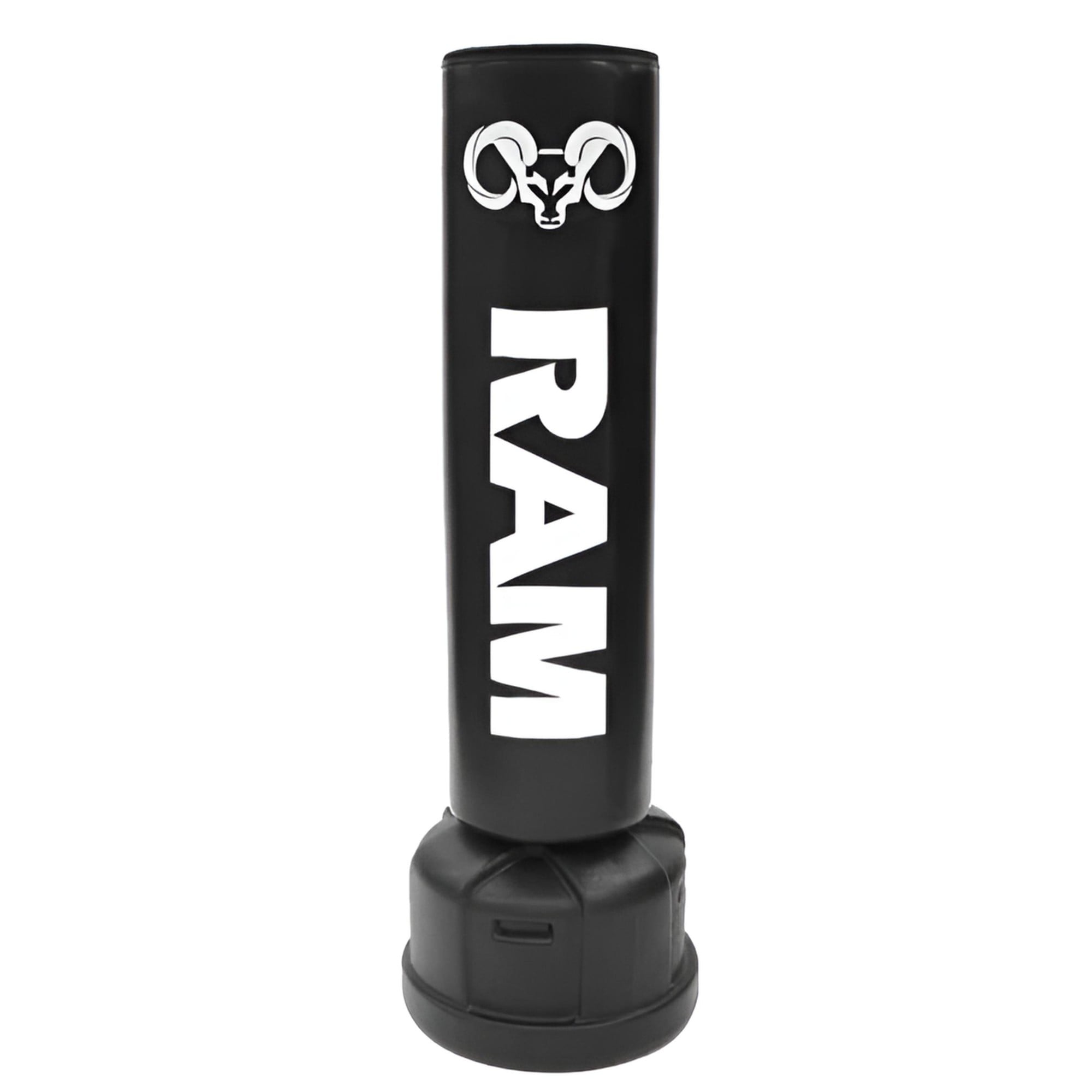 RAM O2 Bokspaal / Staande Bokszak - Zwart Volledig aanzicht van de zwarte RAM bokspaal O2