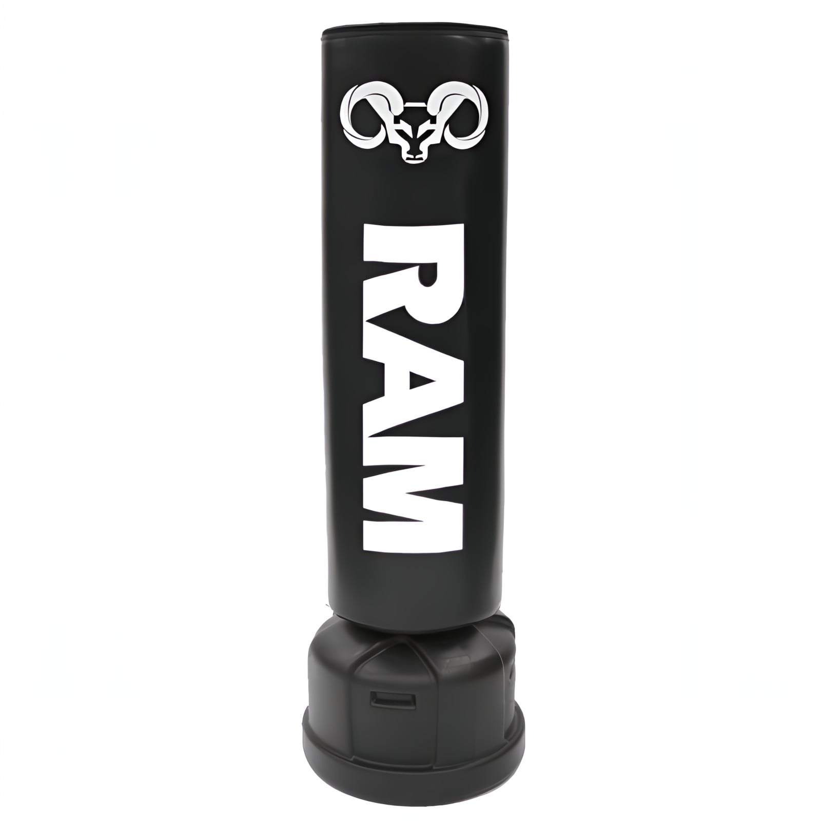 RAM O2 XL Bokspaal / Staande Bokszak - Zwart Volledig aanzicht van de zwarte RAM bokspaal O2 XL