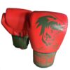 Leren Bokshandschoenen van Super Pro combat gear, de wk editie Nation Marrokko, rood groen.